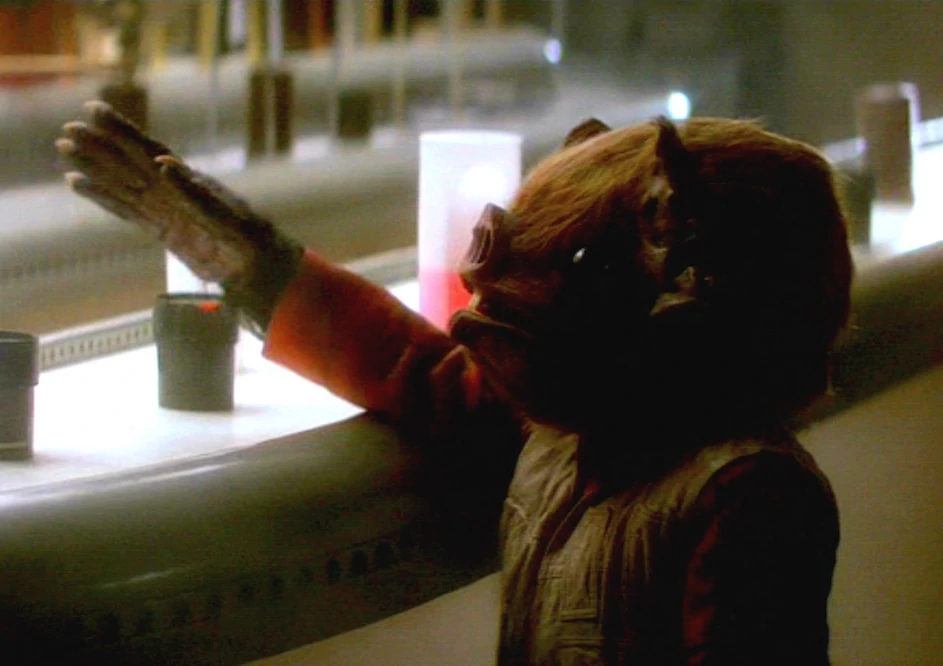 Una Chadra-Fan, un Bith, un Sakiyan, un Abyssin, un Aqualish, un umano, un Rodiano, un Wookie e un Muftak entrano in un bar