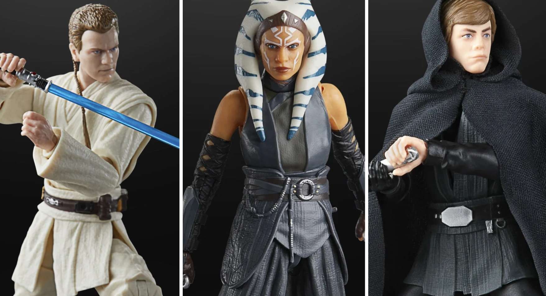 Star Wars Hasbro: aperto il preordine per Obi-Wan Kenobi (padawan), Ahsoka Tano e Luke Skywalker in versione Episodio VI