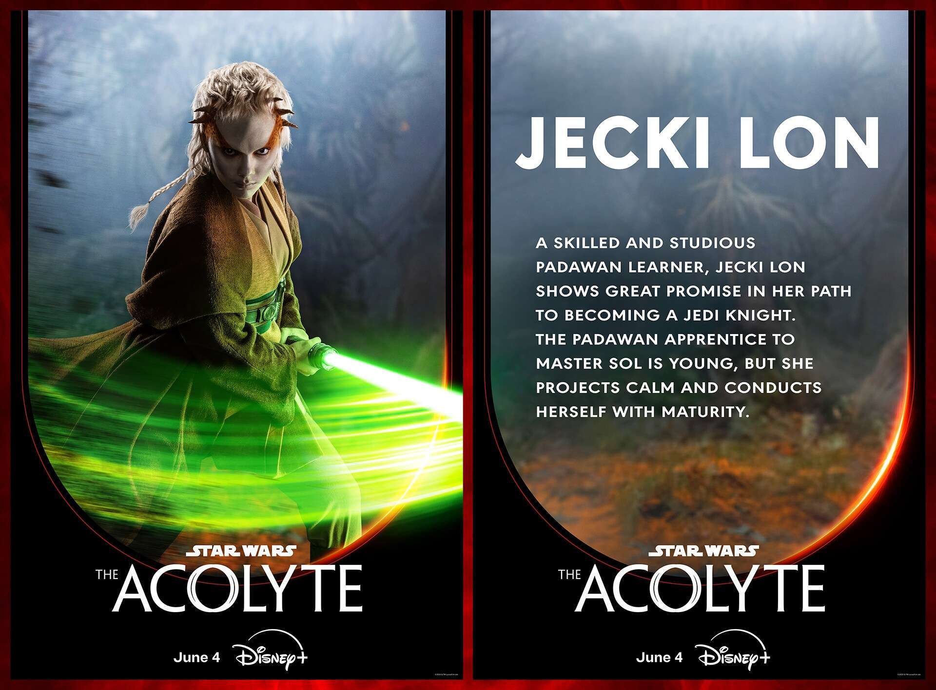 The Acolyte: ecco i nuovi poster e le descrizioni ufficiali dei personaggi della nuova serie di Star Wars