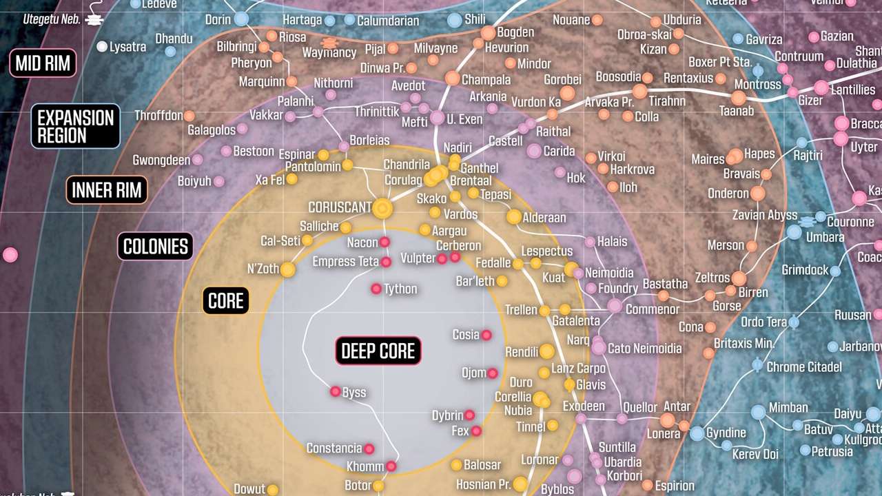 Oltre 500 pianeti e una galassia tutta da esplorare: Lucasfilm aggiorna la mappa di Star Wars